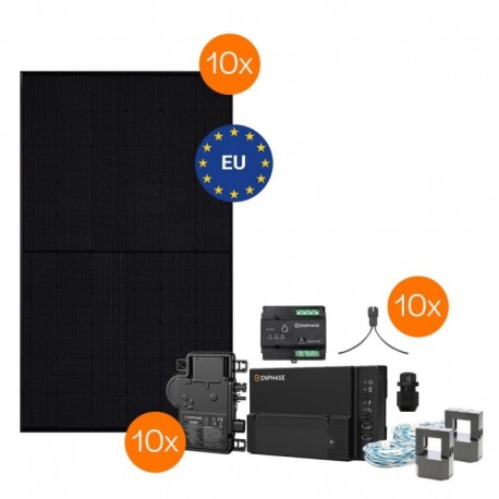 Meyer Burger & Enphase complete PV kit for 3-phase: 10x 390Wp Module, 10x IQ8MC Micro-inverter